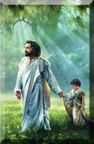 Christ leading child